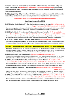 Jahresplanung: Konfi-WE in Sassen 2024_25