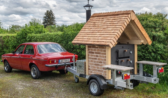 Jede Spende hilft Beispielbild für eine fahrbaren Brotbackofen
