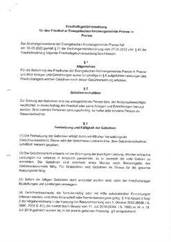 Friedhofsgebührensatzung