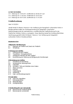 Friedhofsordnung - Lesefassung
