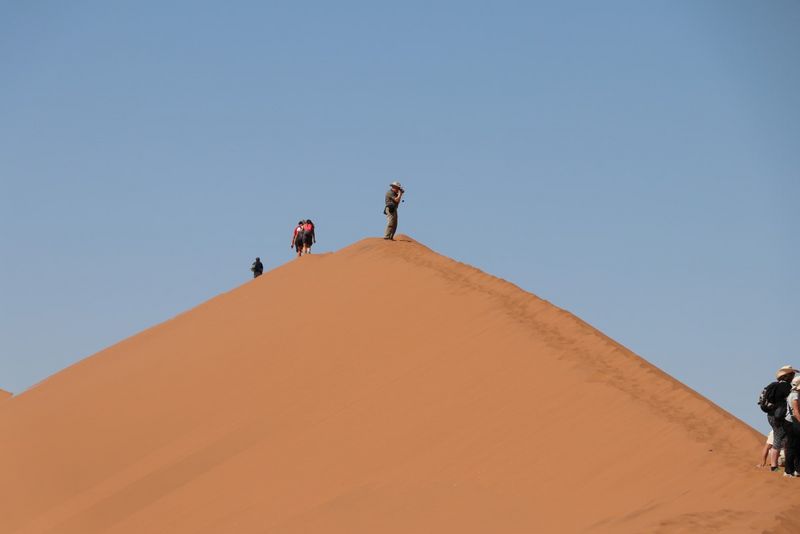 Besteigen der Sanddünen
