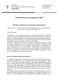 Bischofswort zur Landtagswahl 2026