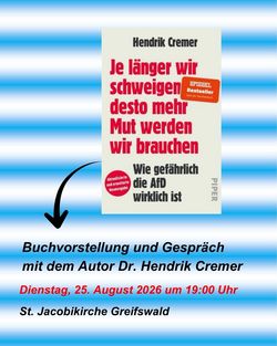 Wie gefährlich ist die Af - D? - Buchvorstellung und Gespräch mit Hendrik Cremer Wie gefährlich ist die Af - D? - Buchvorstellung und Gespräch mit Hendrik Cremer