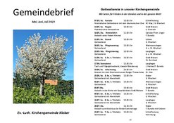 Gemeindebrief Klaber  Mai, Juni, Juli