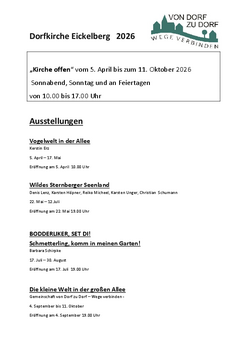 Kirche Eickelberg Ausstellungen 2026