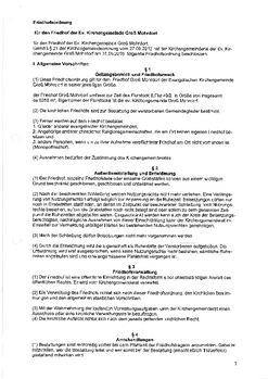 Friedhofsordnung und Friedhofsgebührenordnung