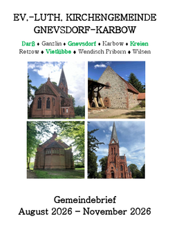 Gemeindebrief August bis November 2026