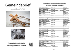 Gemeindebrief Klaber Februar, März und April 2026