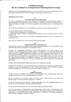 Friedhofsordnung +Anhang / Friedhofsgebührenordnung Gingst