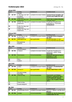  Kollektenplan 2022