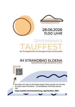 Tauffestopen air im Strandbad Eldena