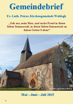 Gemeindebrief Mai-Juni-Juli 2025