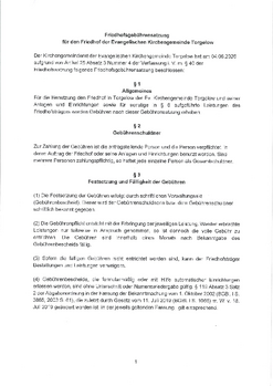 Friedhofsgebührenordnung, gültig ab 01.08.26