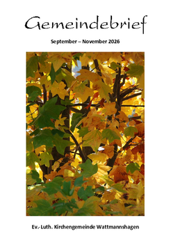 Gemeindebrief Sep. - Nov. 2026