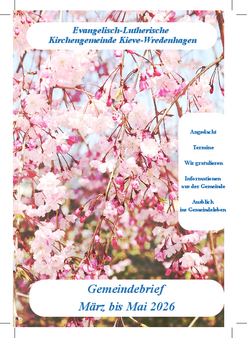 Gemeindebrief März bis Mai 2026