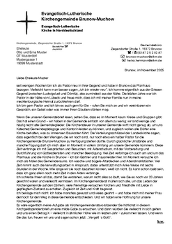Kirchgeldspendenbrief