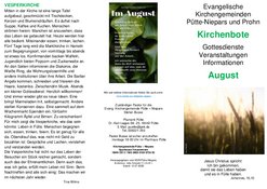 Kirchenbote August 2026