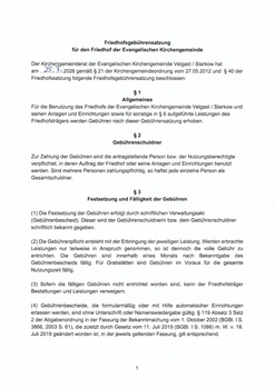 Friedhofsgebührensatzung
