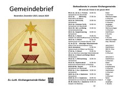 Gemeindebrief November, Dezember 2023 Januar 2024