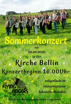 Sommerkonzert - Das Jugendakkordeonorchester die Flying Fingers laden zum Sommerkonzert ein.