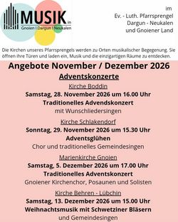 Adventskonzert Schlakendorf Adventskonzert Schlakendorf