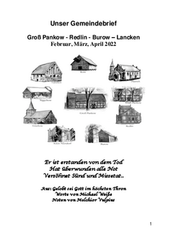 Unser Gemeindebrief Groß Pankow - Redlin - Burow – Lancken: Februar, März, April 2022