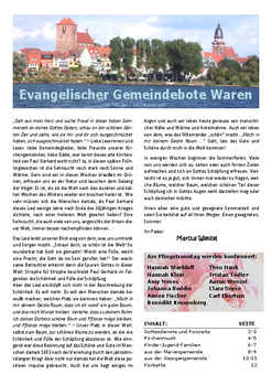 Gemeindebrief Juni - August 2023