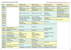 Planung der Weiterbildungswoche 2025