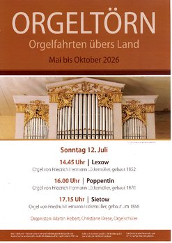 12. Juli: 3 Orgeln an einem Nachmittag