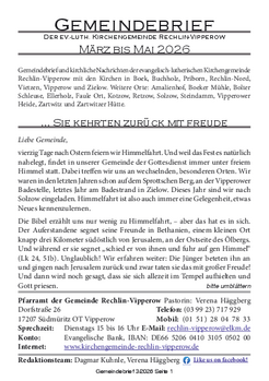 Gemeindebrief März-Mai 2026
