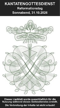 Kantatengottesdienst Reformationstag 31.10.2026
